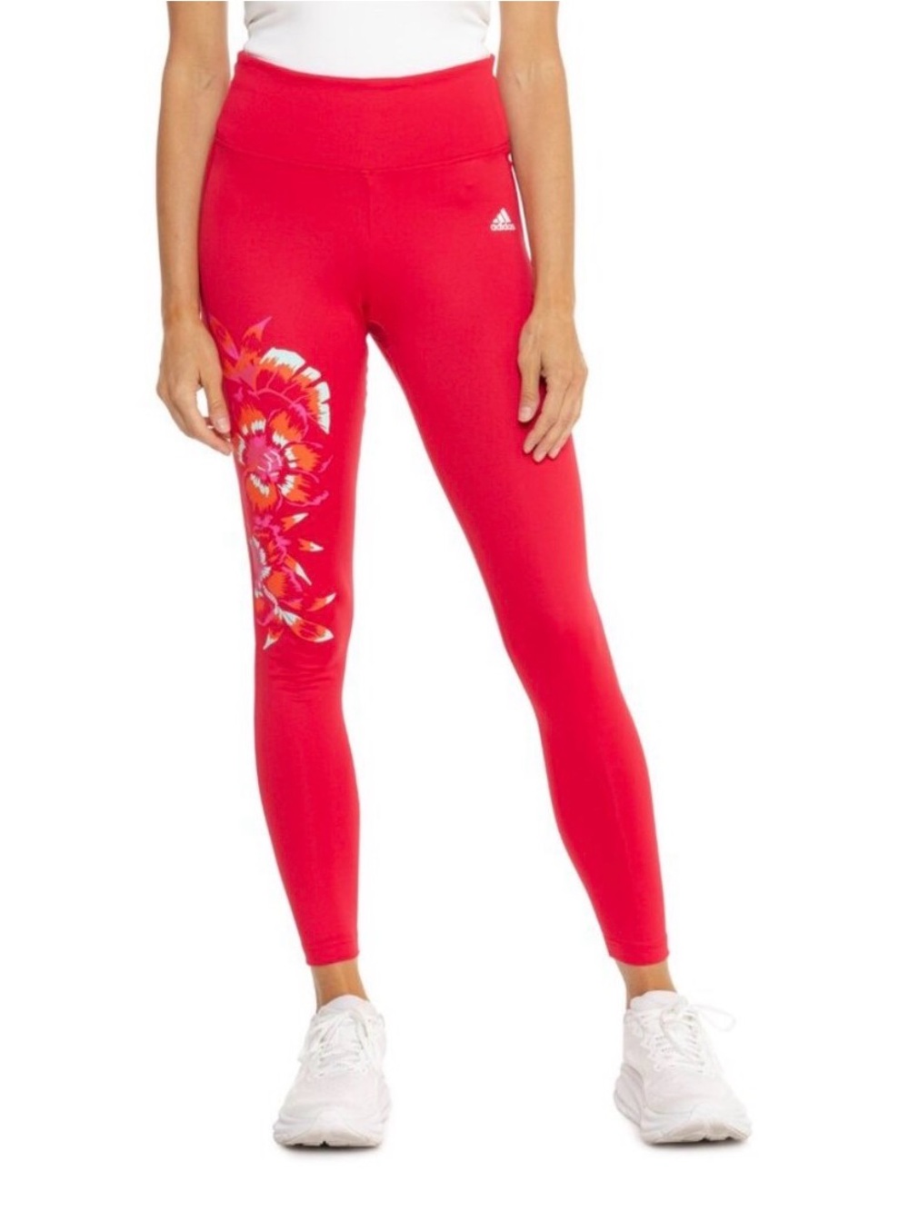 Adidas x FARM Rio Feelbrilliant AEROREADY Leggings Small Red